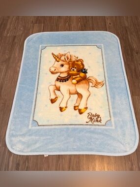 Vintage Baby Mink Plush Blanket
